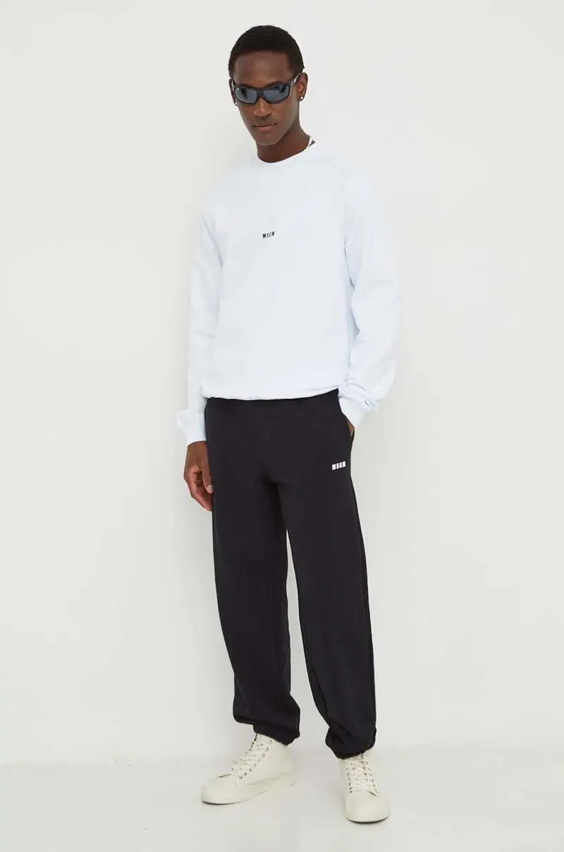 felpa in cotone uomo colore bianco miniatura 2