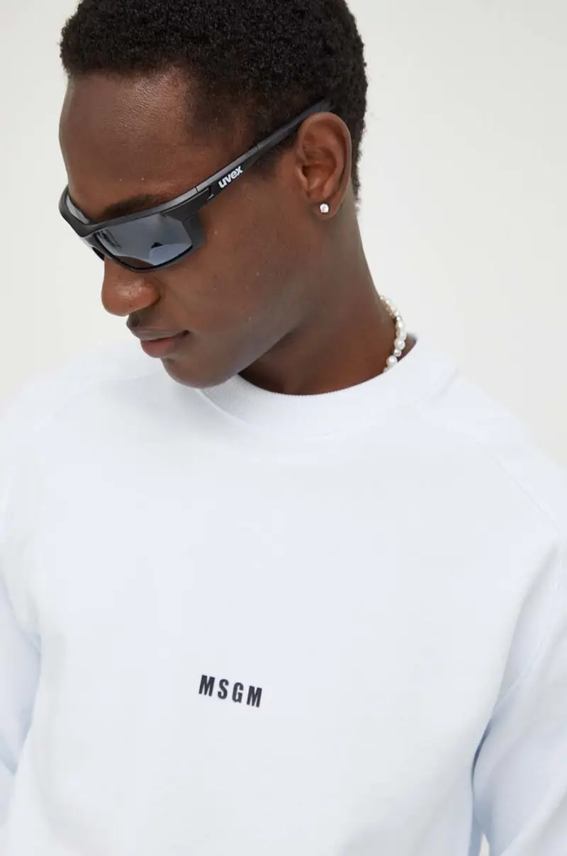 felpa in cotone uomo colore bianco miniatura 4