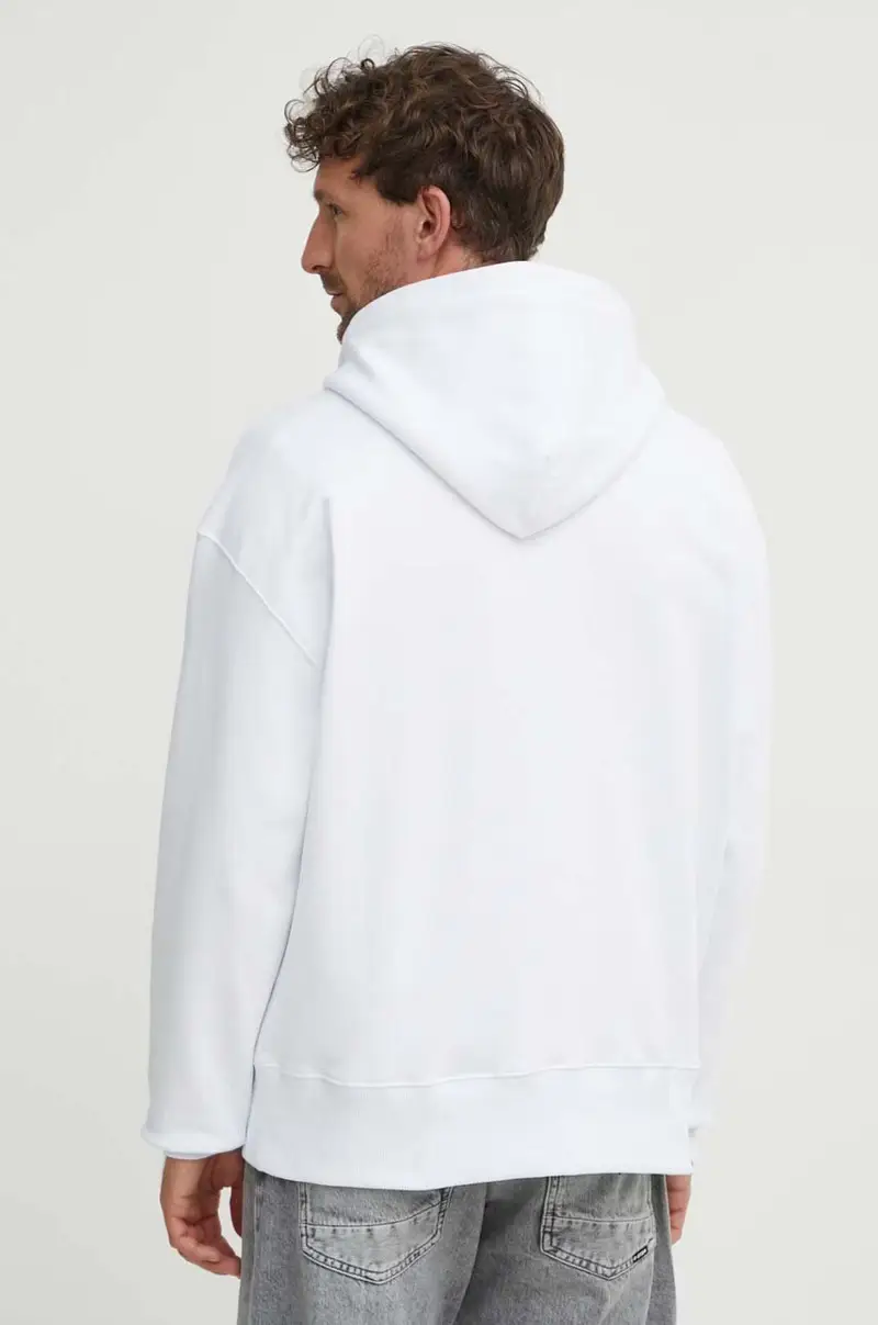 felpa in cotone uomo colore bianco con cappuccio 2000MM525.200001 miniatura 3