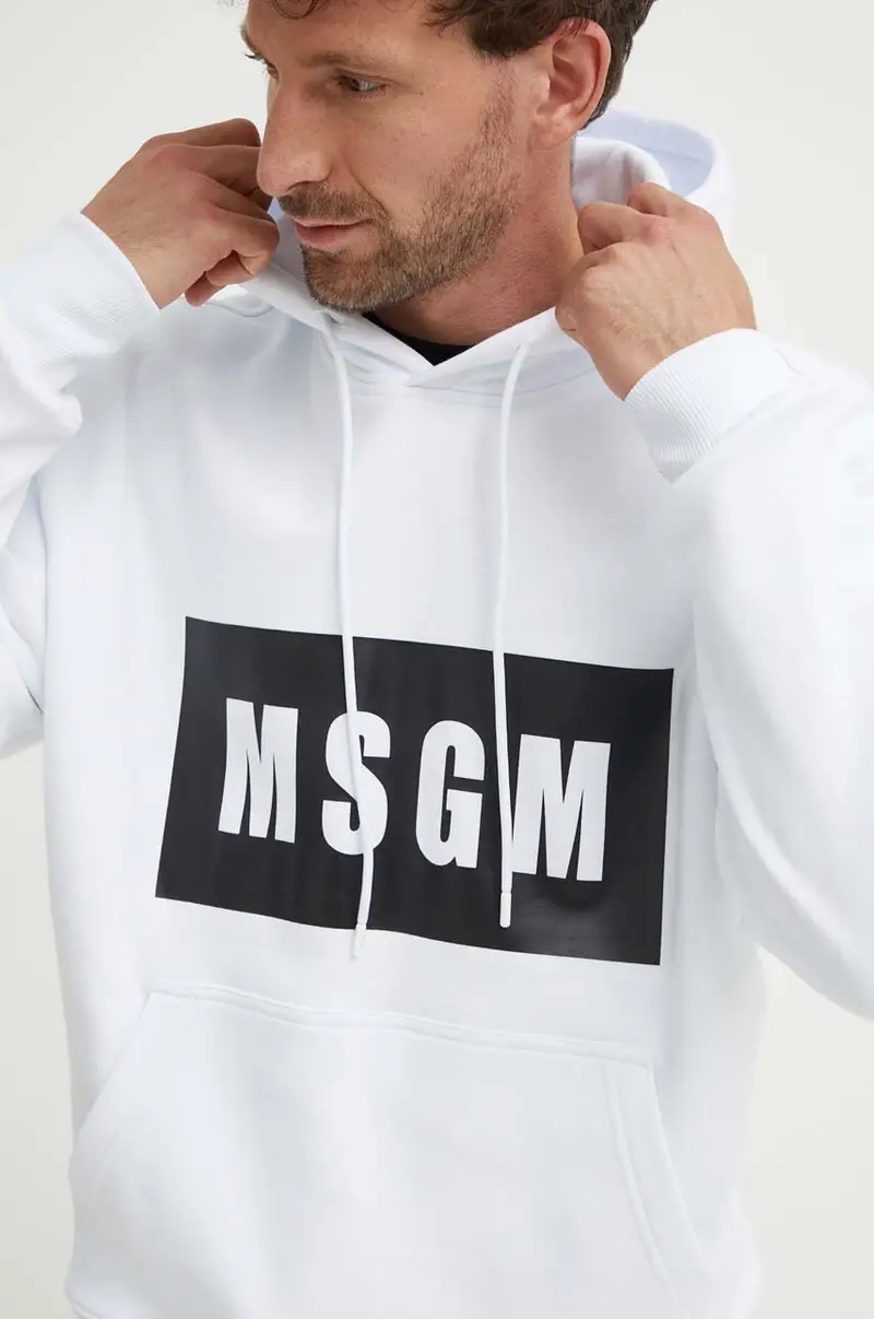 felpa in cotone uomo colore bianco con cappuccio 2000MM525.200001 miniatura 4