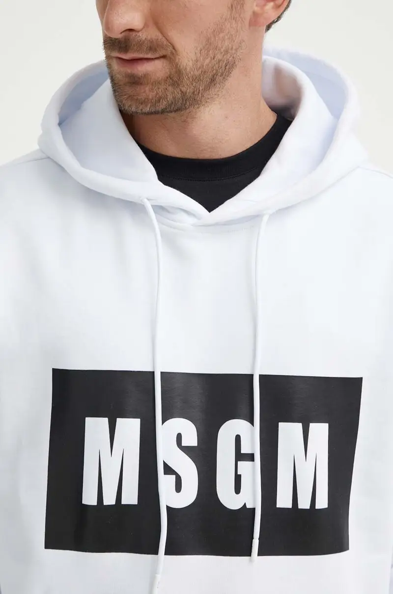 felpa in cotone uomo colore bianco con cappuccio 2000MM525.200001 miniatura 5