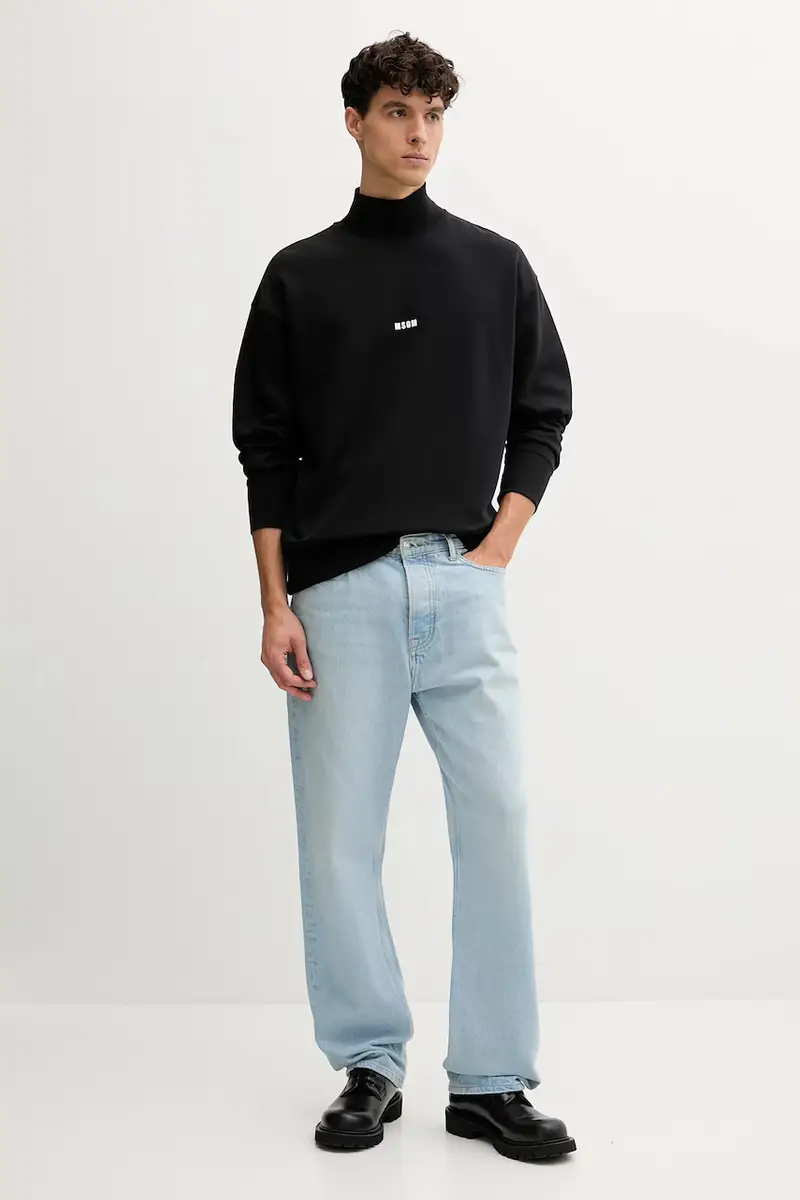 felpa in cotone uomo colore nero 2000MM508.300000 miniatura 2