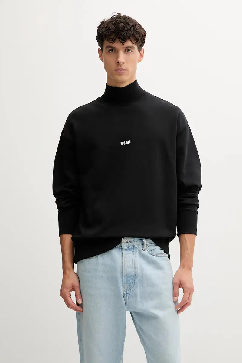 felpa in cotone uomo colore nero 2000MM508.300000