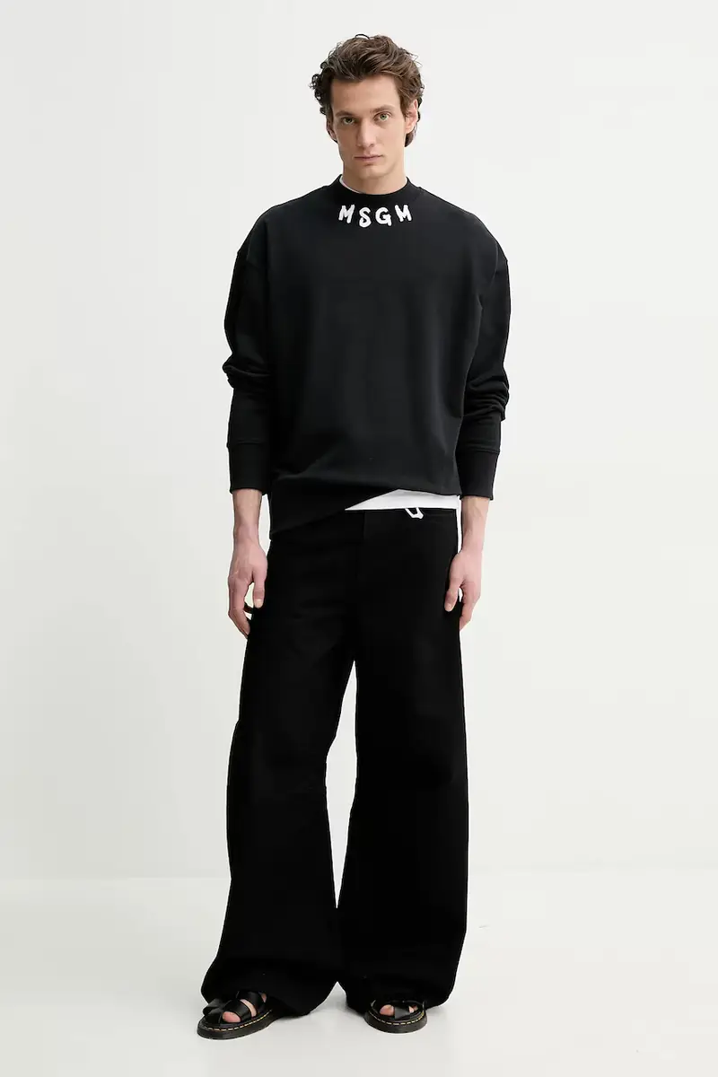 felpa in cotone uomo colore nero 3840MM103.257000 miniatura 2