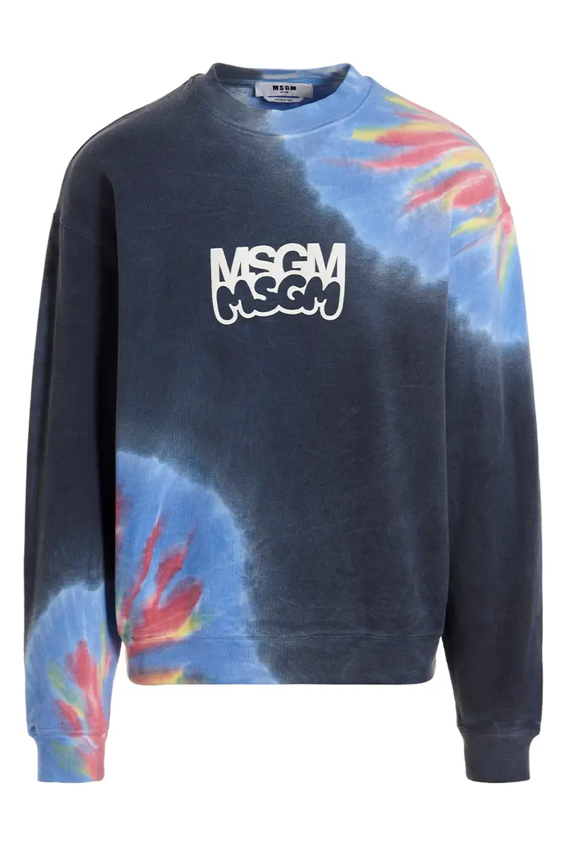 Felpa Tie Dye Stampa Logo By Burro Studio Multi