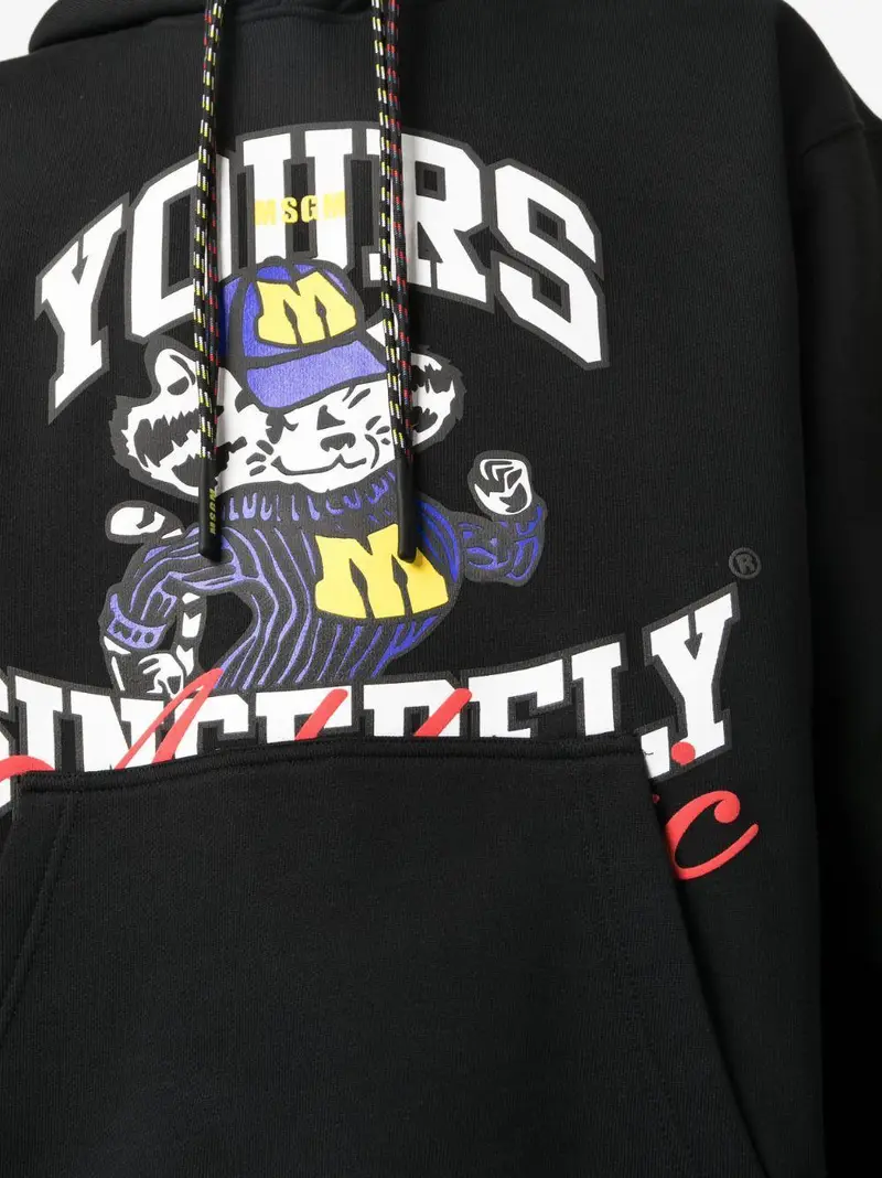 Felpa uomo con stampa grafica e cappuccio miniatura 2