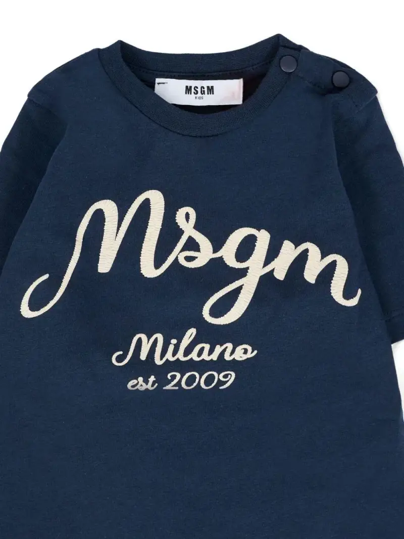 Msgm Kids Maglietta Bambino Blu miniatura 2