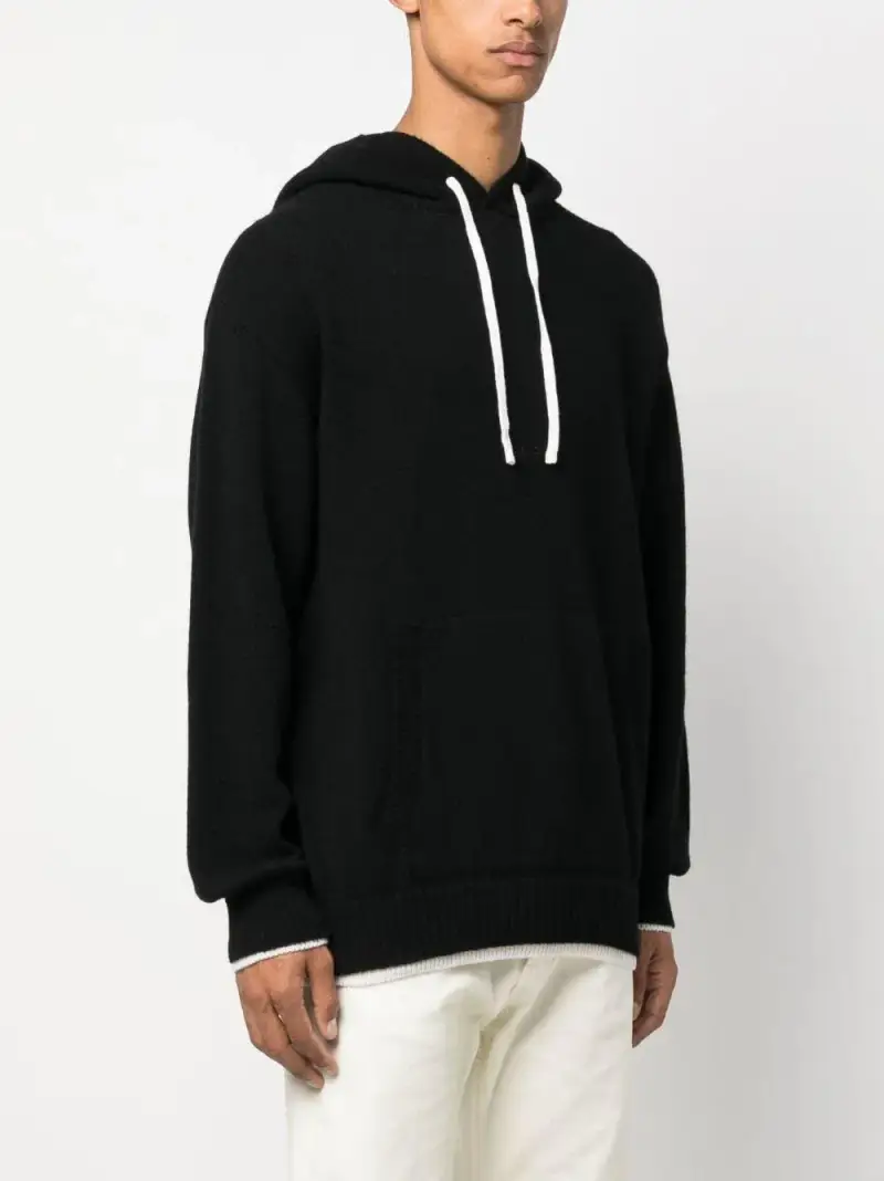 Maglia con cappuccio embroidery cashmere blen miniatura 3