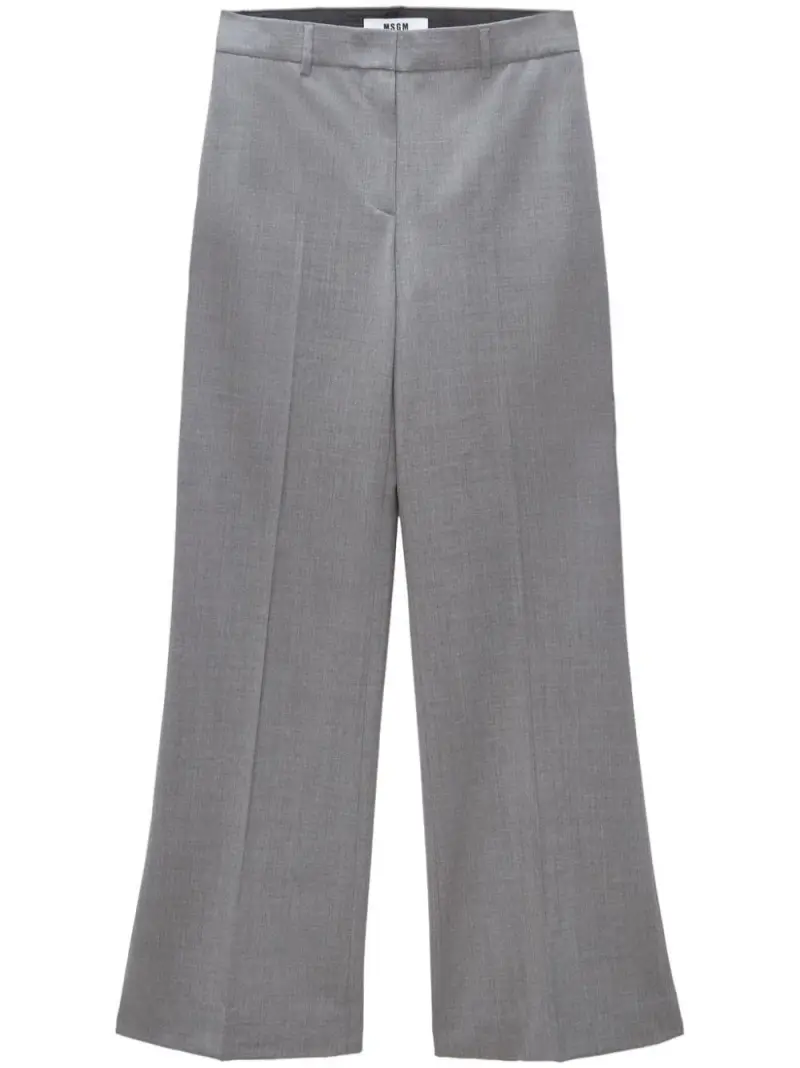 Pantalone grigio vita alta classico