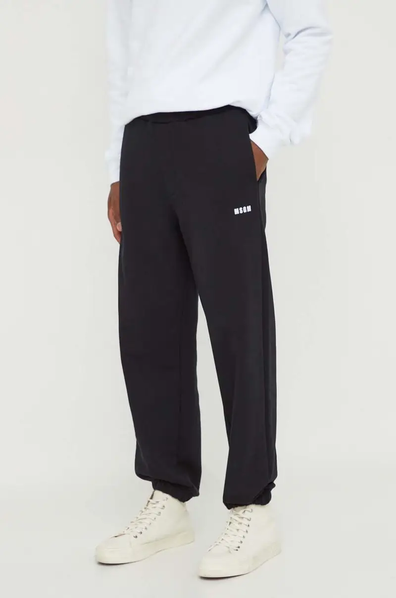 pantaloni da jogging in cotone colore nero
