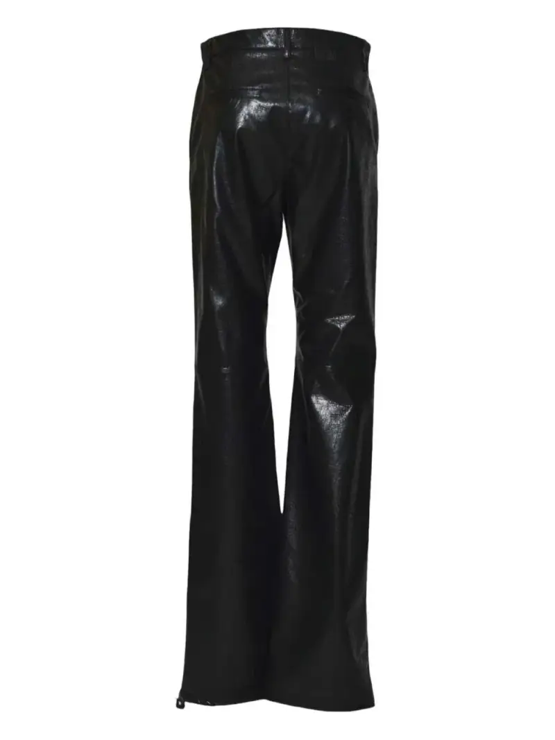 Pantaloni neri con zip Nero miniatura 3