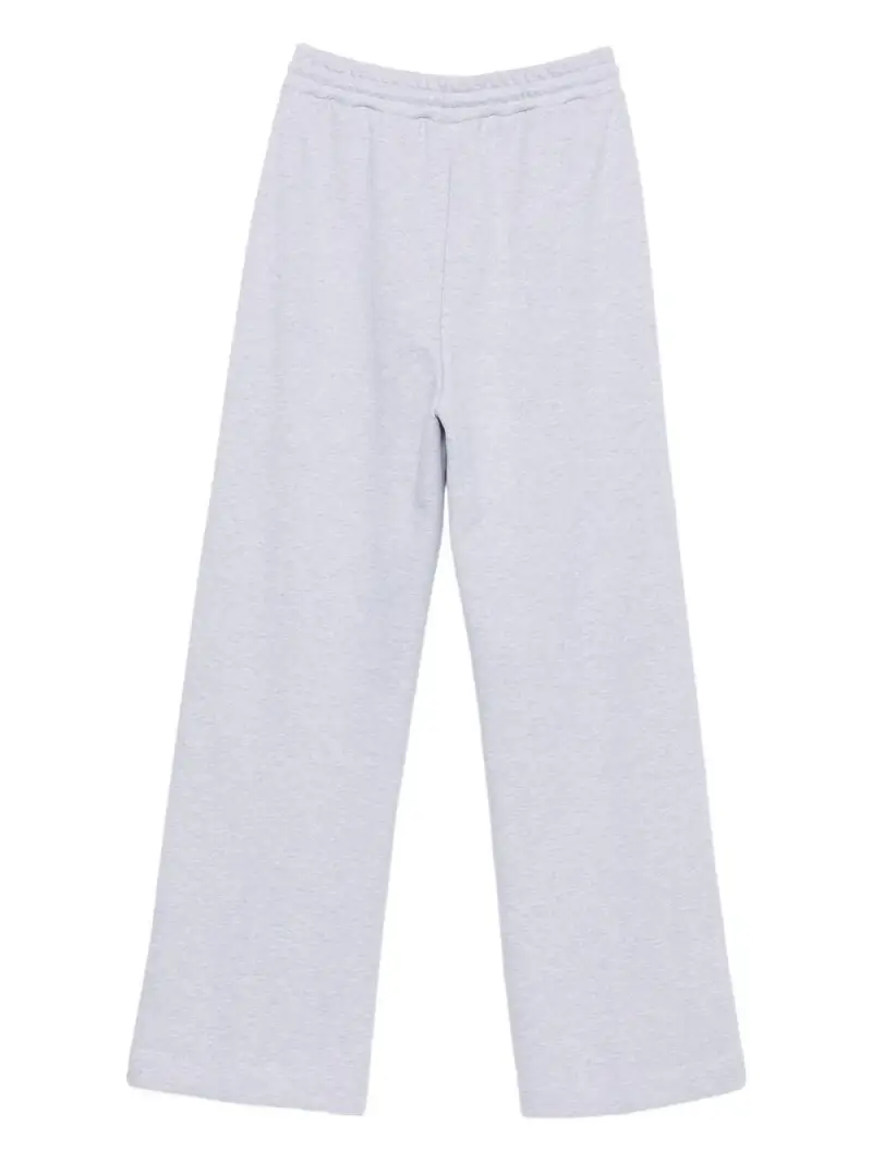 Pantaloni sportivi grigi in cotone con logo ricamato Grigio miniatura 2