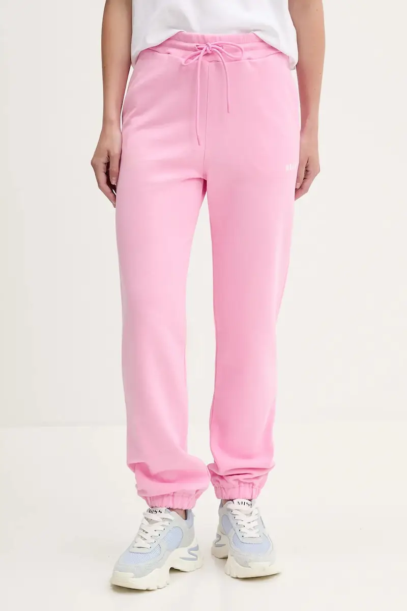 pantaloni tuta di cotone colore nero Rosa