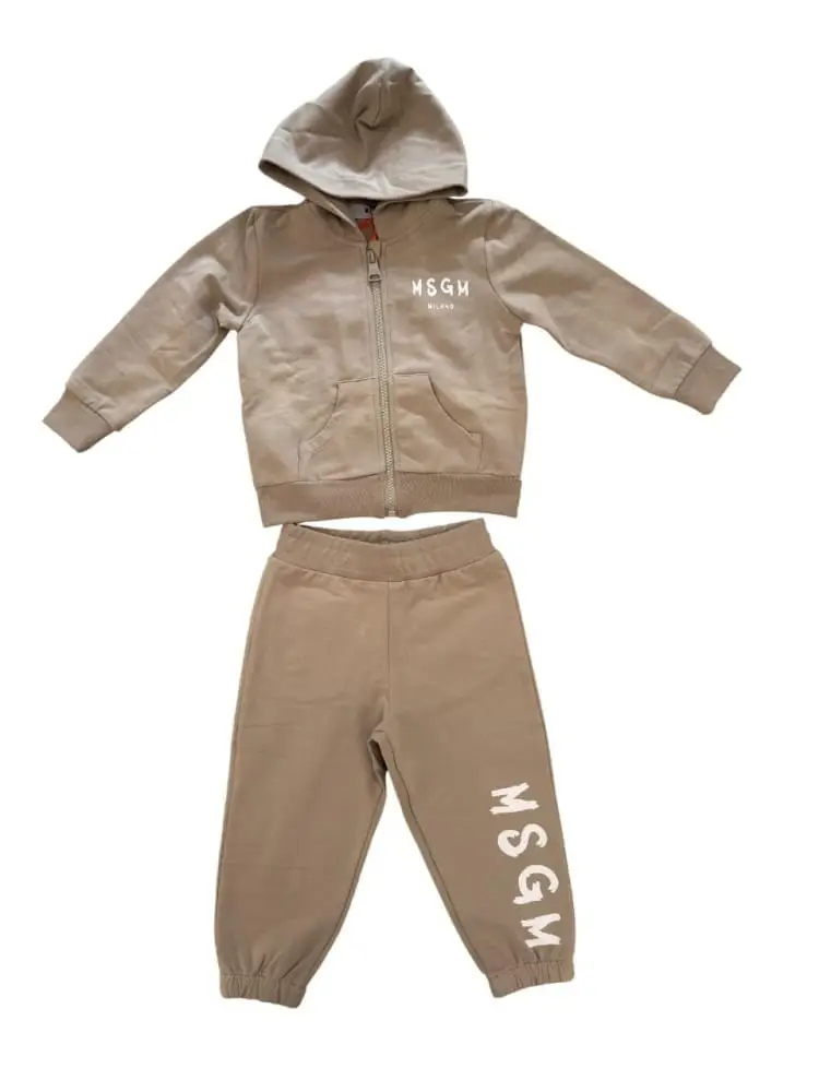 set beige neonato maxi logo