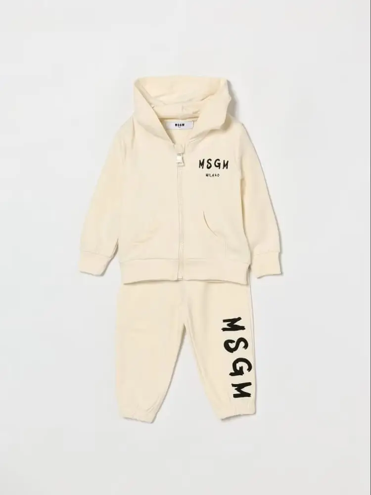 set crema neonato logo a contrasto