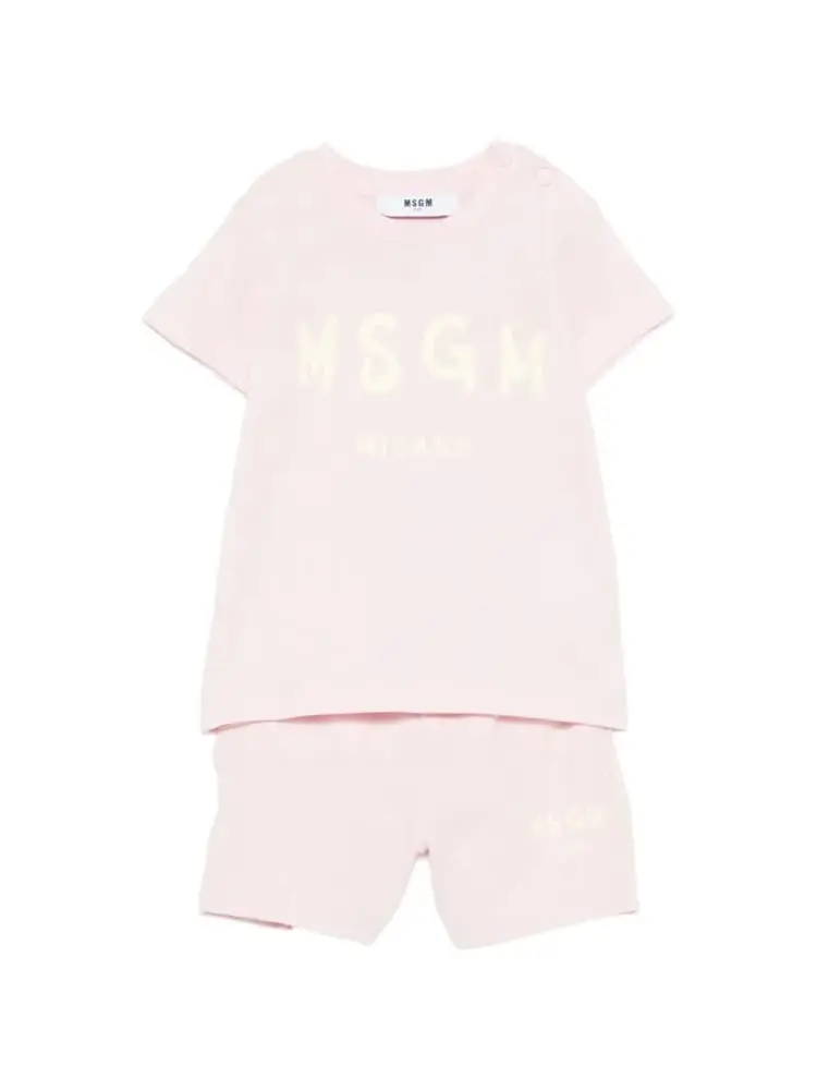 set rosa neonata logo a contrasto