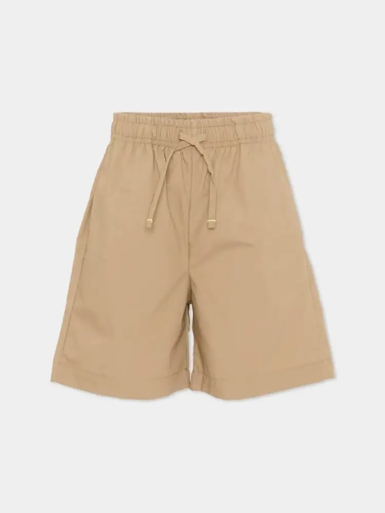 shorts beige bambino mini logo