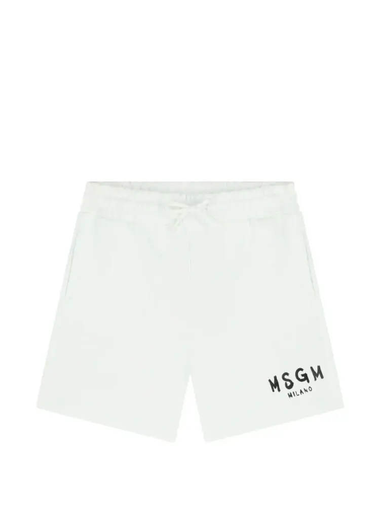 shorts bianco bambino logo sul lato