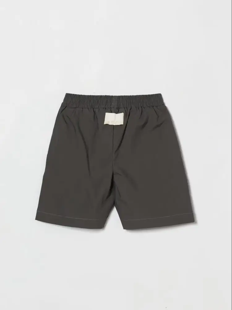Msgm shorts grgigio scuro bambino mini logo miniatura 2