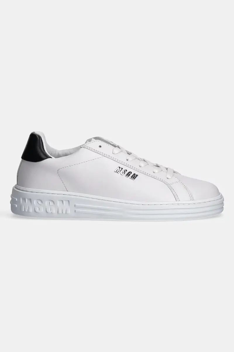 sneakers in pelle colore bianco 3841MDS506 miniatura 2