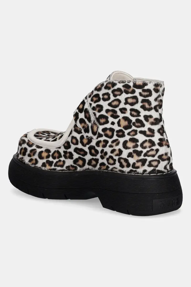 stivaletti alla caviglia in camoscio donna colore beige 3941MDS857 936 miniatura 3