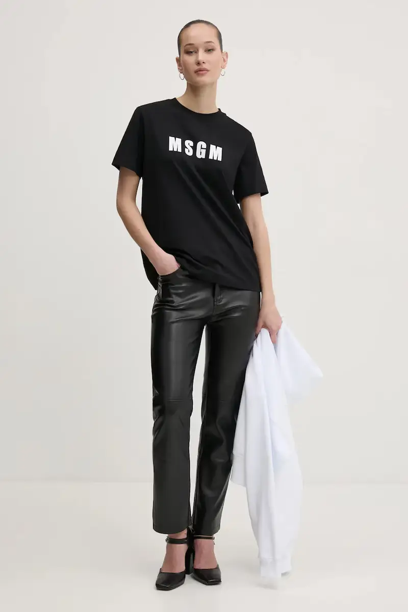 MSGM T-shirt Donna Nero 3262936 miniatura 2