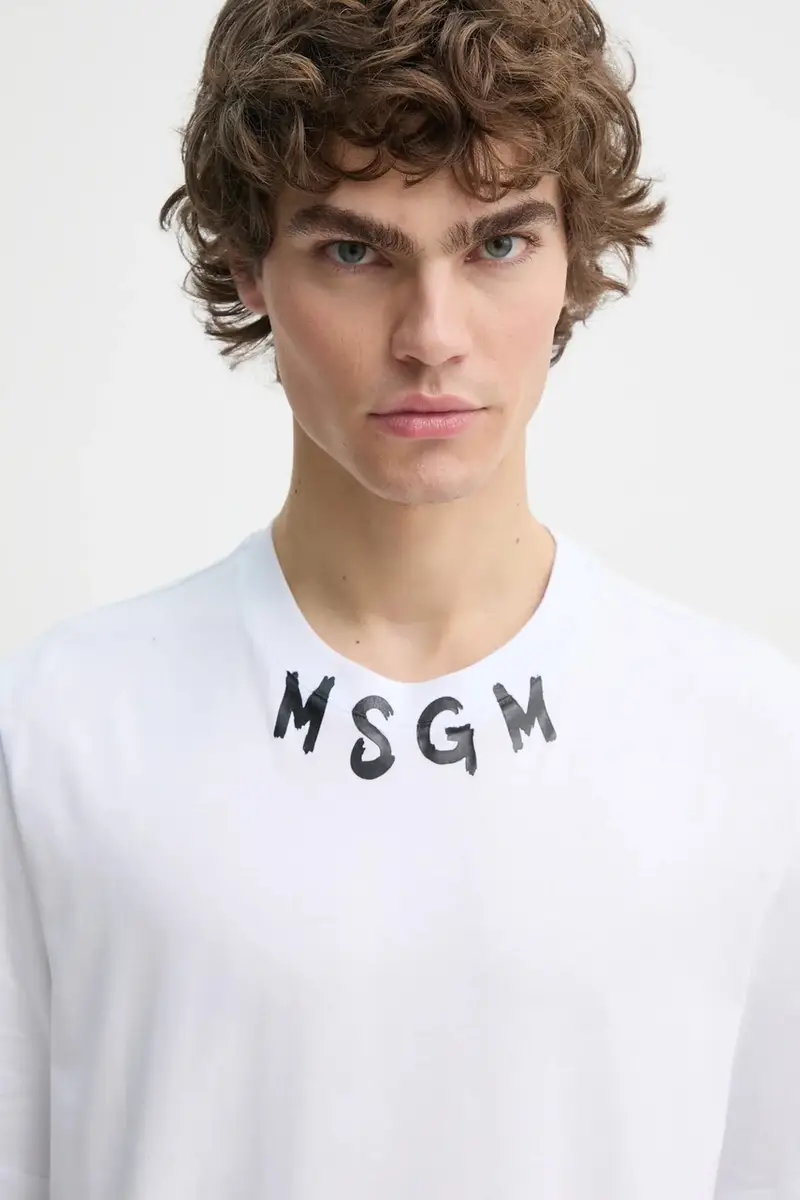 MSGM T-shirt Uomo Bianco 3242888 miniatura 4