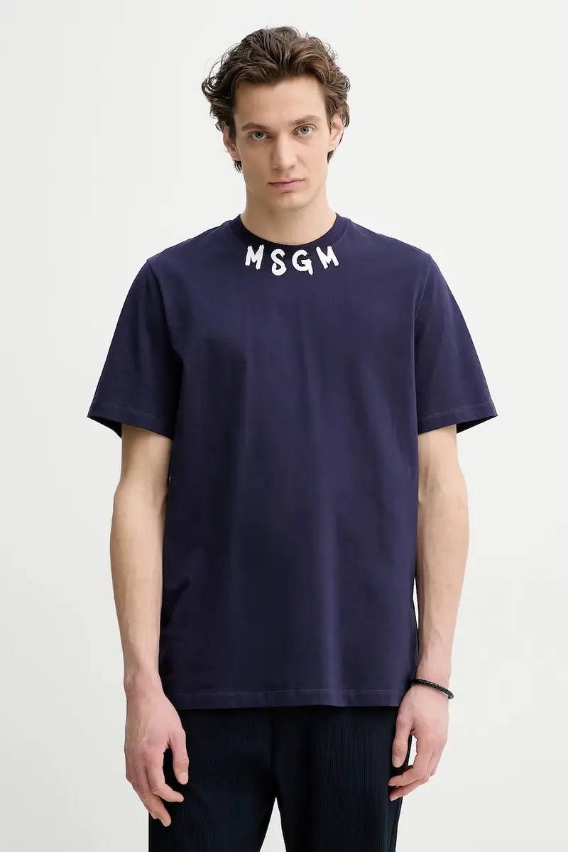 MSGM T-shirt Uomo Blu 3350025
