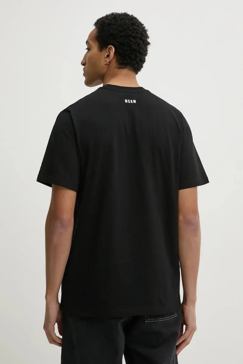 MSGM T-shirt Uomo Nero 3327449 miniatura 3