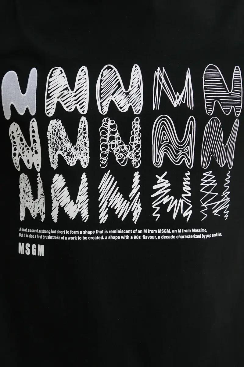 MSGM T-shirt Uomo Nero 3327449 miniatura 5