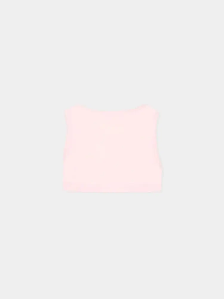 top rosa bambina crop con logo miniatura 2