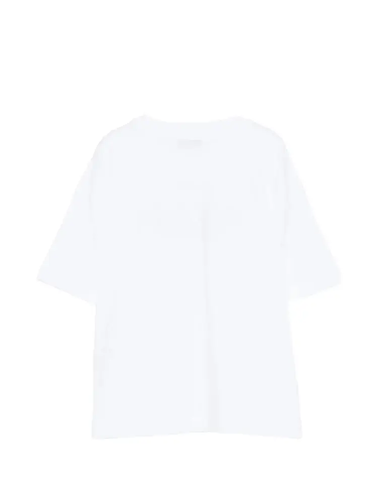 tshirt bianca bambina logo con paillettes miniatura 2