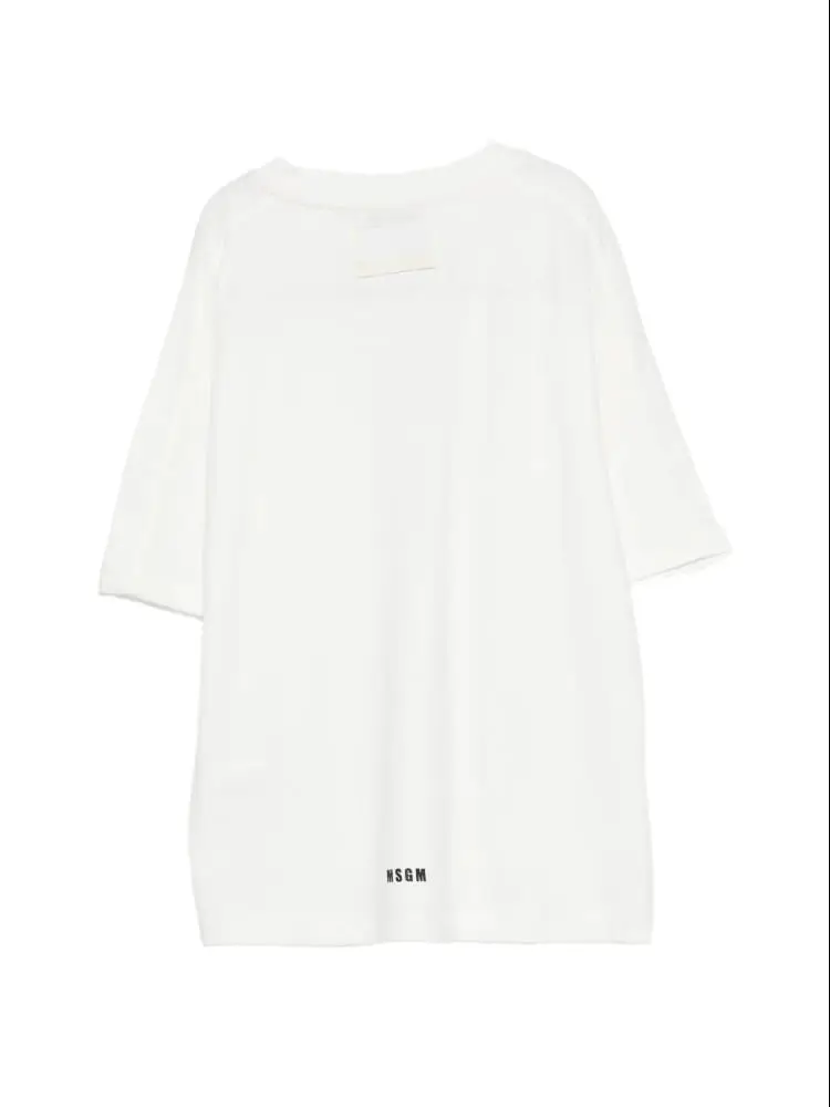 tshirt bianca bambino logo sul davanti miniatura 2