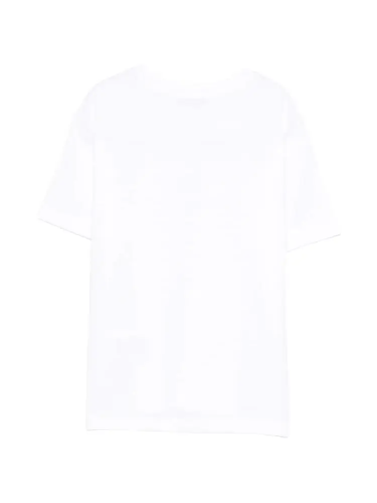 tshirt bianca bambino logo sul davanti miniatura 2