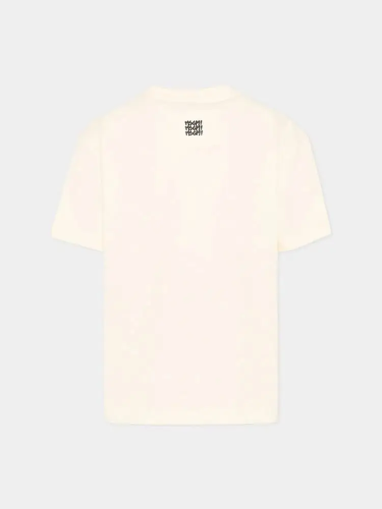 tshirt crema bambino maxi logo miniatura 2