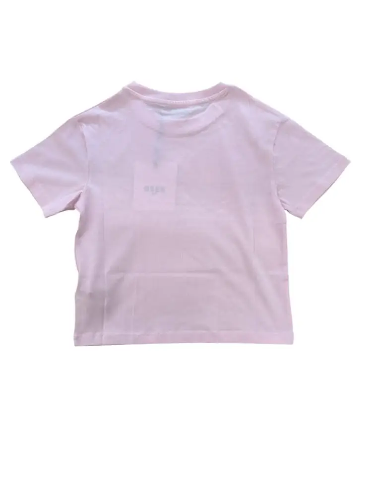 tshirt rosa bambina logo sul davanti miniatura 2