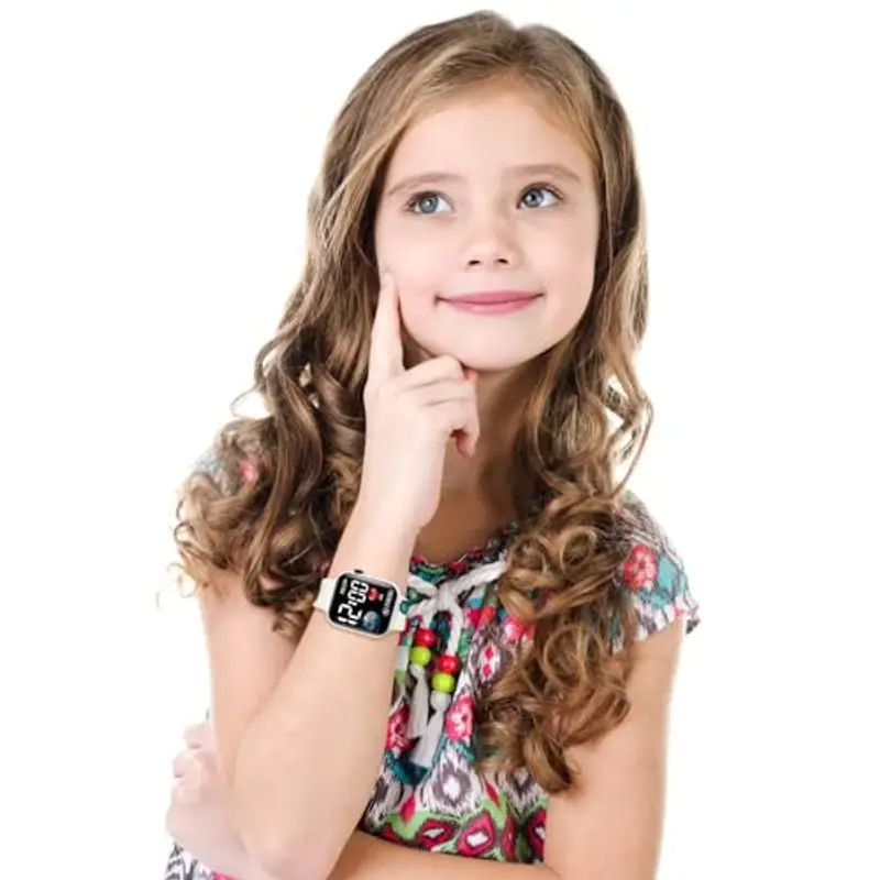 Mstnoixgc Orologio Bambini LED, Orologio Digitale Bambina, Orologio Bambini, Regalo Bambini 5 6 7 8 9 10 11anni miniatura 2
