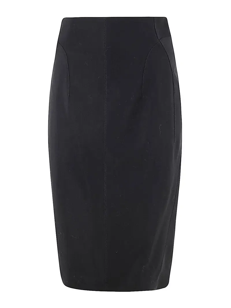 Gonna in viscosa Nero