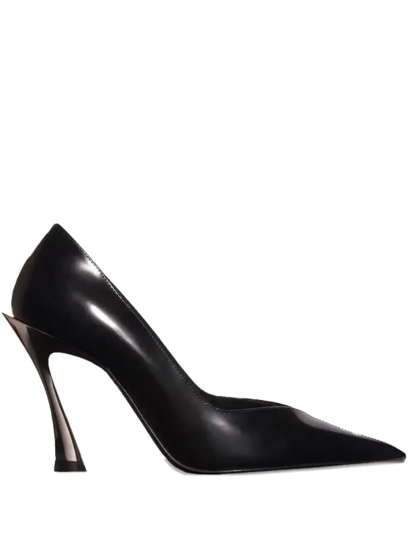 Mugler Pumps nero in pelle di vitello