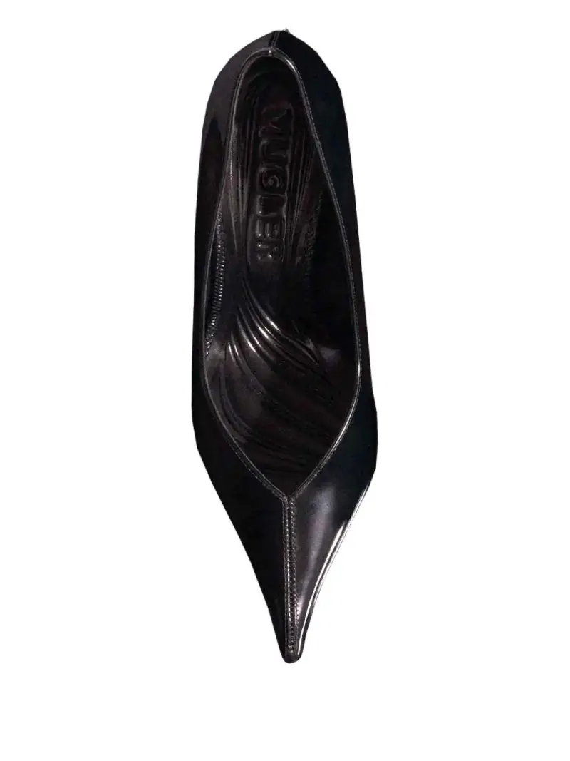 Pumps Nere a Punta 95mm Nero miniatura 2