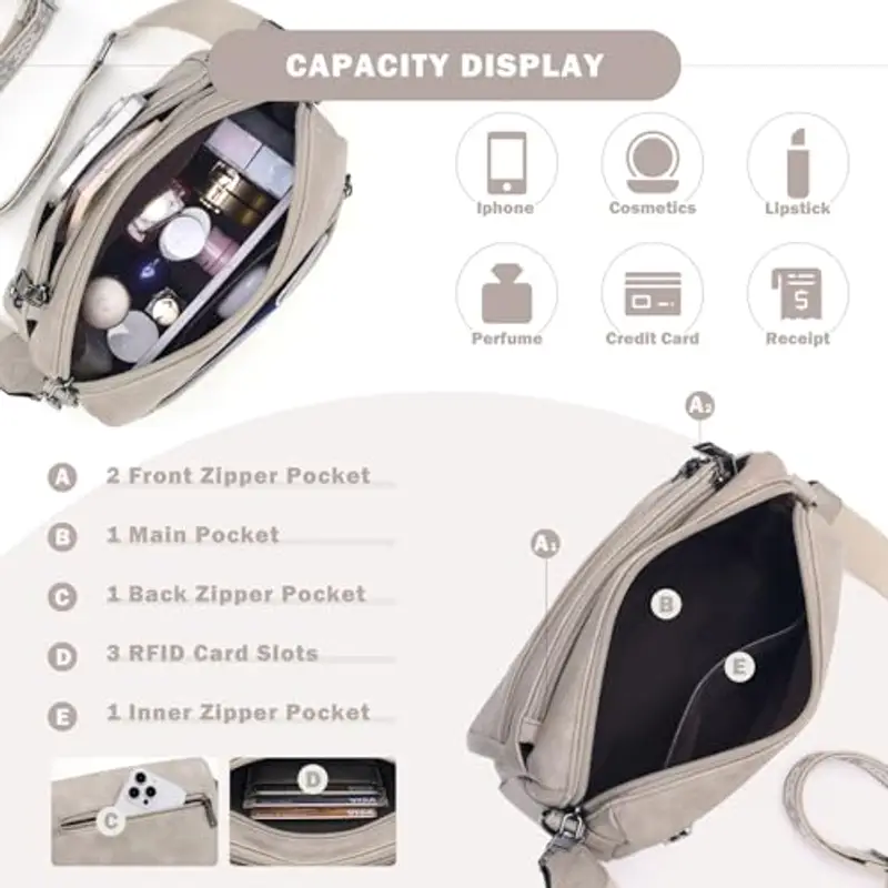 MUIIKOLA Borsa a tracolla Donna Nero 758261 miniatura 4