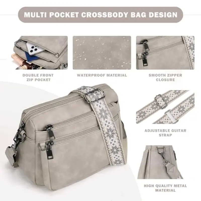 MUIIKOLA Borsa a tracolla Donna Nero 758261 miniatura 5