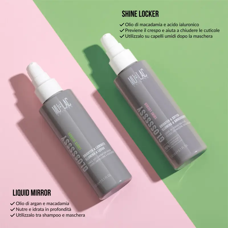 Hairlab Glosssssy Shine Locker - Fluido Laminazione Senza Risciacquo - Siero capelli, Gloss capelli miniatura 3