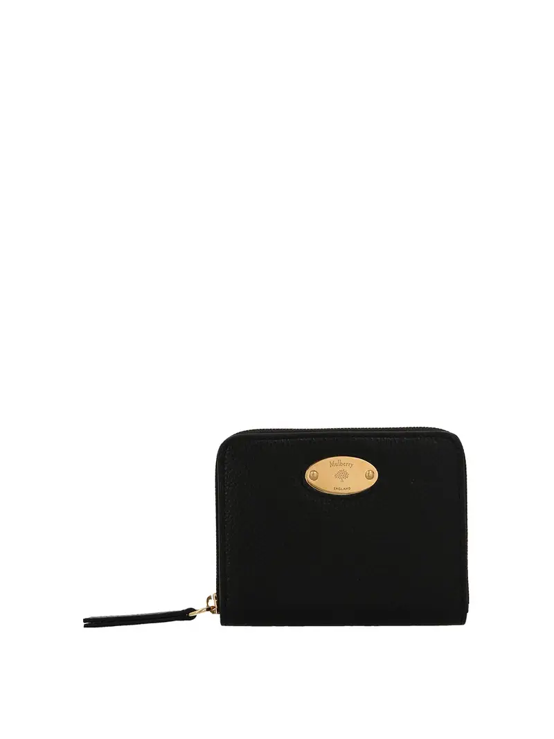 Logo Plaque Wallet Nero