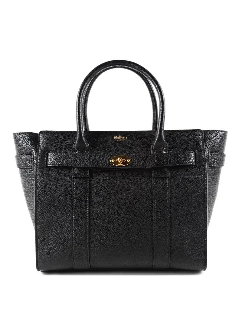 Shopper Bayswater piccola in pelle Nero