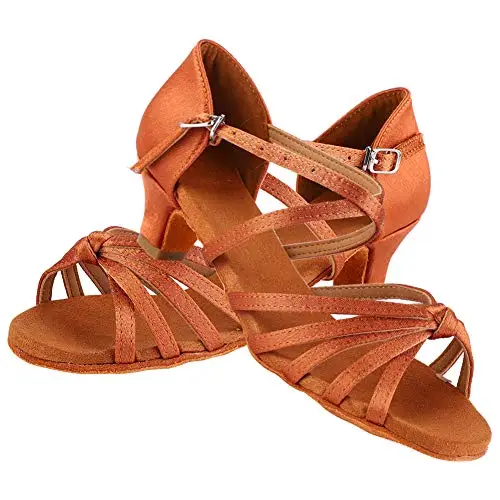 mumisuto Scarpa da Ballo,Scarpe da Ballo Latino morbide e comode Scarpa da Ballo di Moda per Bambina con Tacco Alto 4cm
