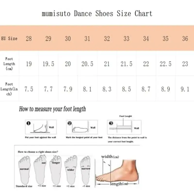 mumisuto Scarpa da Ballo, Scarpe da Ballo Latino morbide e comode Scarpa da Ballo di Moda per Bambina con Tacco Alto 4cm miniatura 2