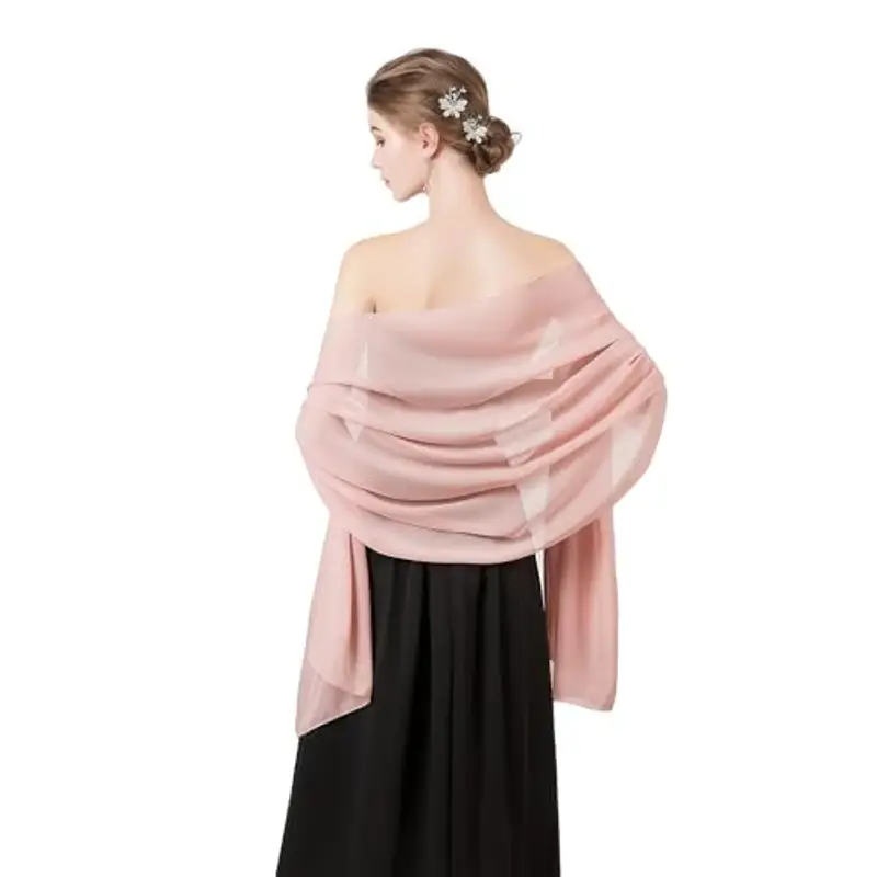 MUNSKT Foulard Sciarpa Seta Donna Pashmina Stola Scialle Cerimonia Scialle per Sposa Damigella Cerimonia Matrimonio