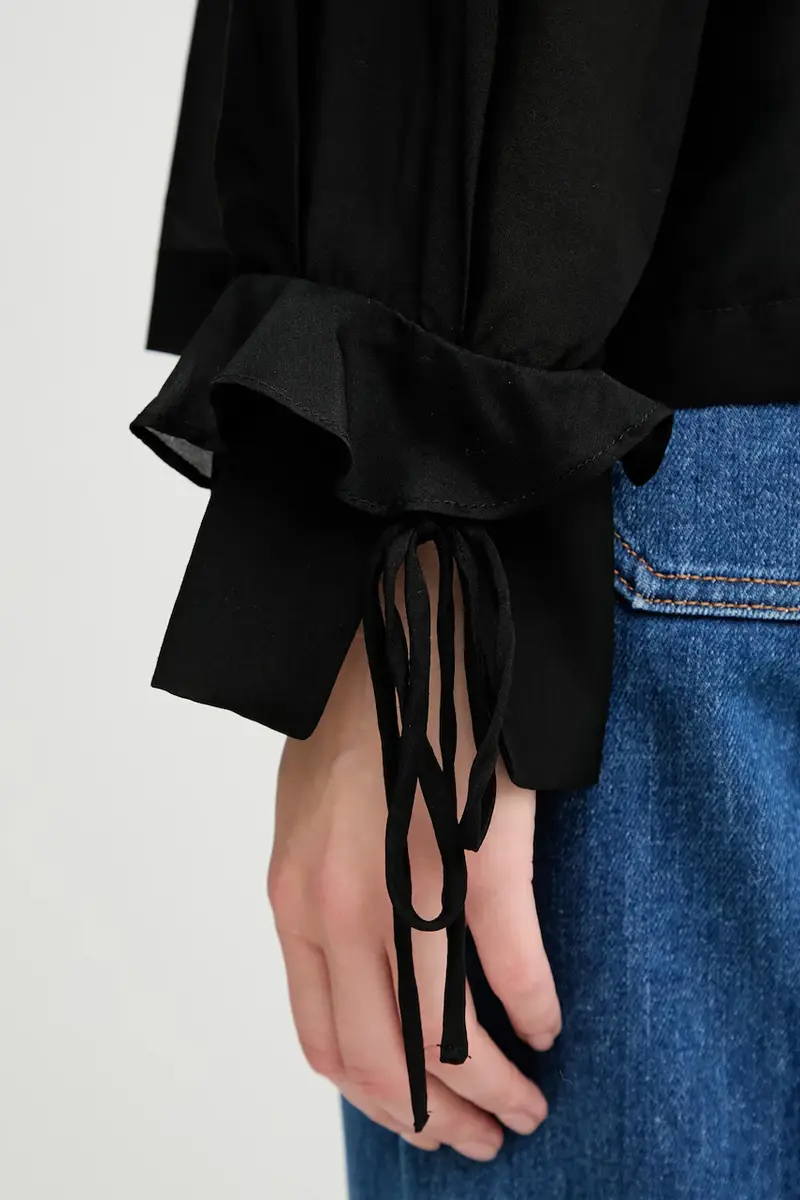 blusa con una miscela di seta LESIENNA colore nero 253100025326 miniatura 5