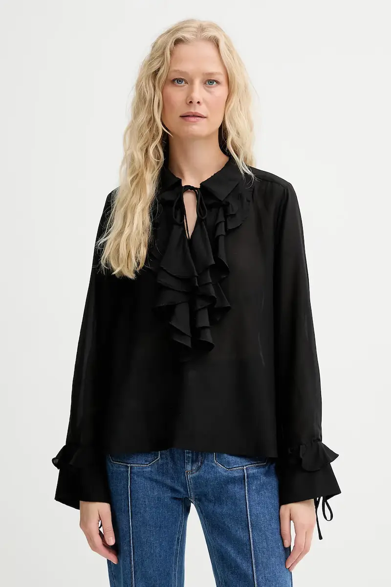 blusa con una miscela di seta LESIENNA colore nero 253100025326